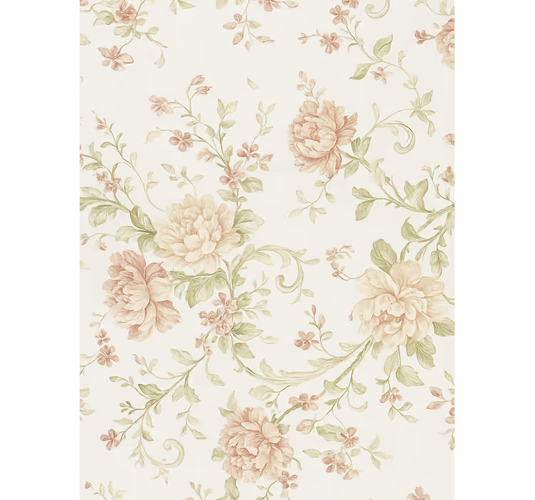 Tapet dormitor design floral roz - TenStickers