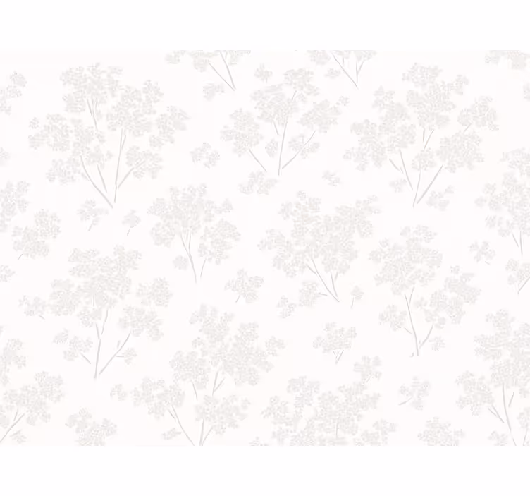 Tapet dormitor flori albe simple - TenStickers