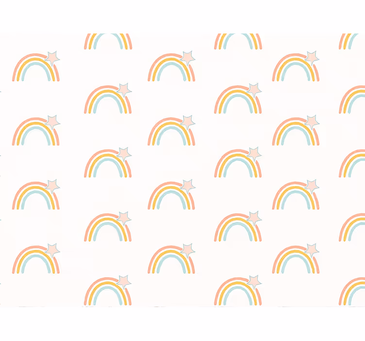 Tapet copii model simplu cu curcubeu - TenStickers