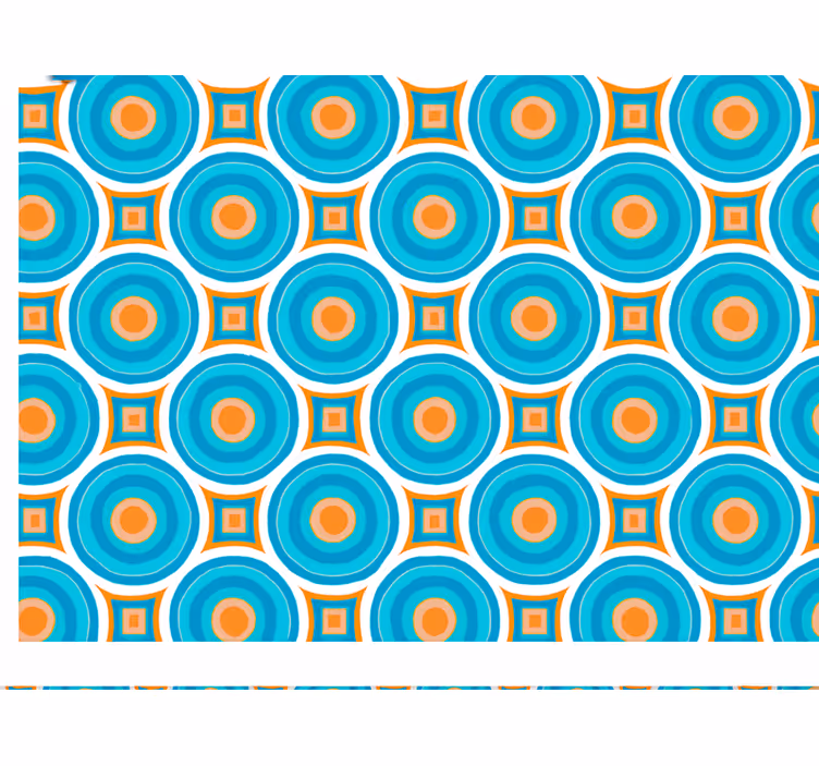 Tapet camera de zi cercuri albastre abstracte repetitive - TenStickers