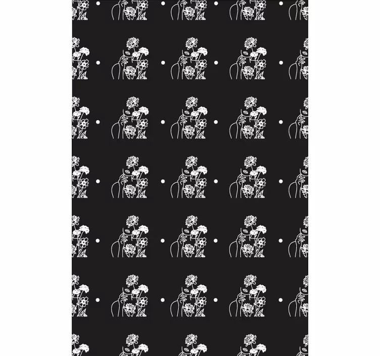 Tapet flori design minimalist femeie și floarea-soarelui - TenStickers