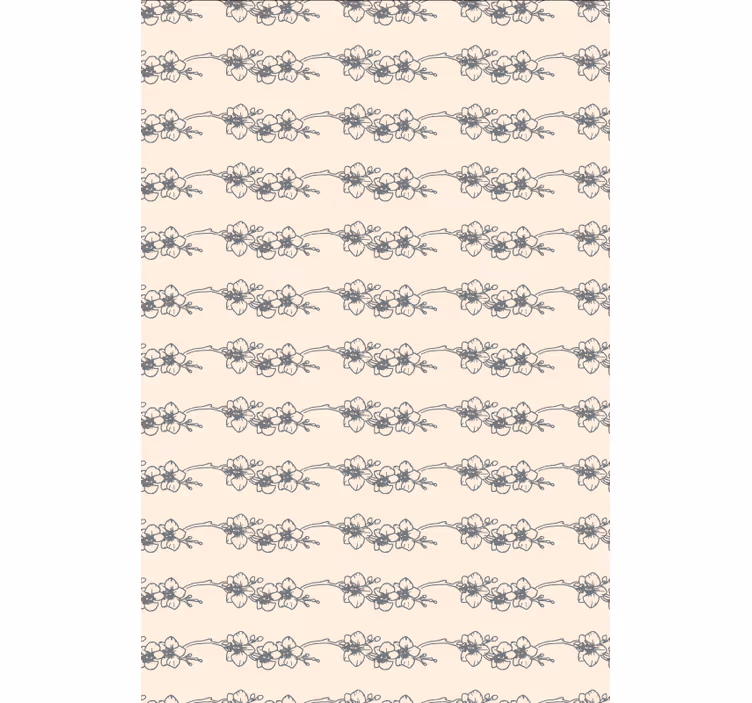 Tapet floral artă liniară cu orhidee naturale - TenStickers