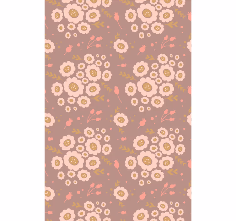 Tapet floral cu model popular în culori pastel - TenStickers