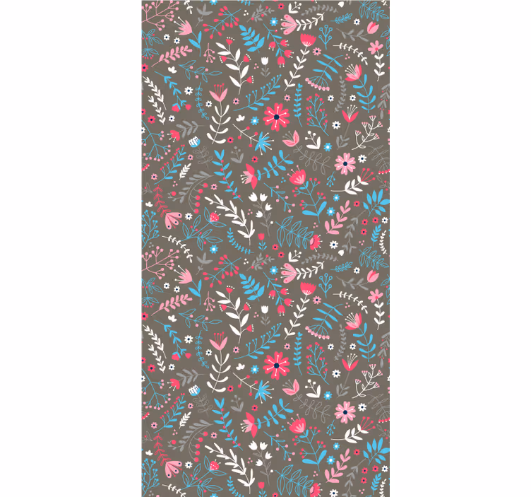 Tapet floral cu imprimeu floral colorat - TenStickers