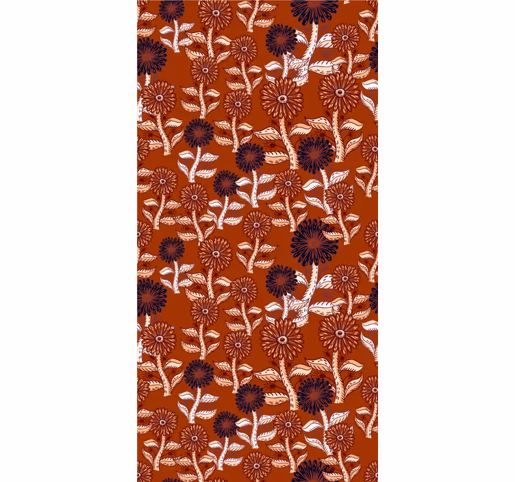 Tapet floral design abstract cu floarea soarelui african - TenStickers