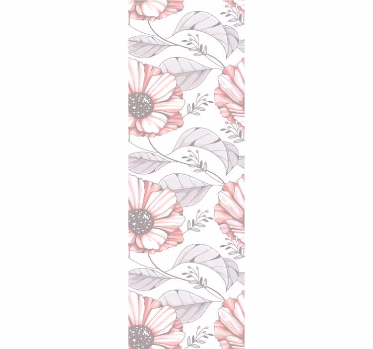 Tapet dormitor design elegant cu magnolii roz - TenStickers