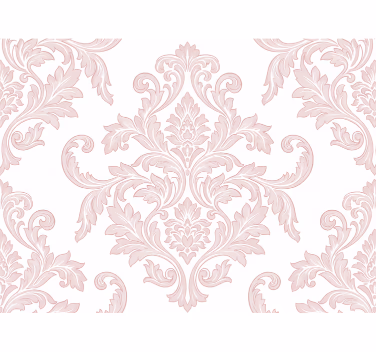 Tapet baroc paisley damasc roz - TenStickers