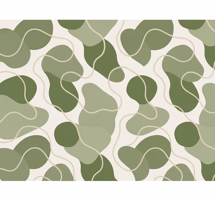Tapet abstract flux organic verde murdar - TenStickers