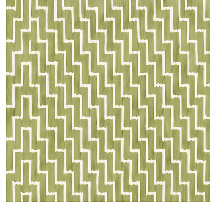 Geometric tapet model ikat verde murdar - TenStickers