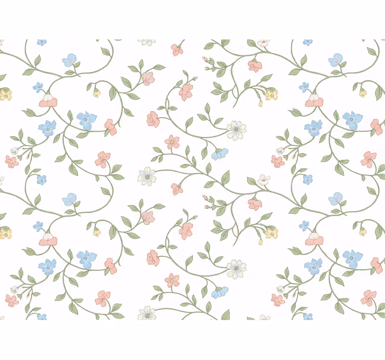 Tapet flori viță de vie cu flori delicate - TenStickers