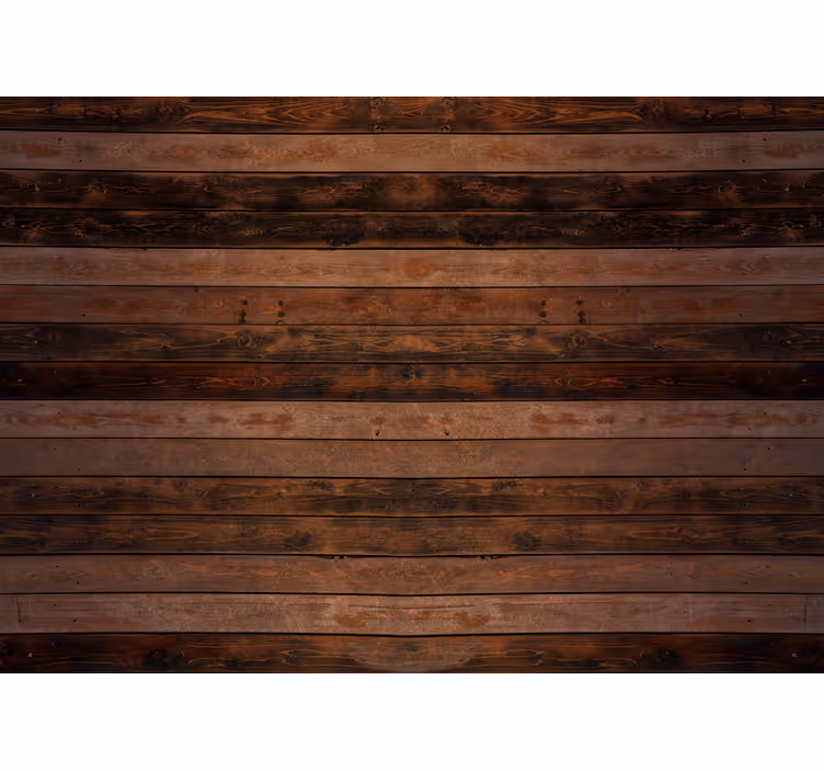 Tapet rustic cu plăci orizontale maro - TenStickers