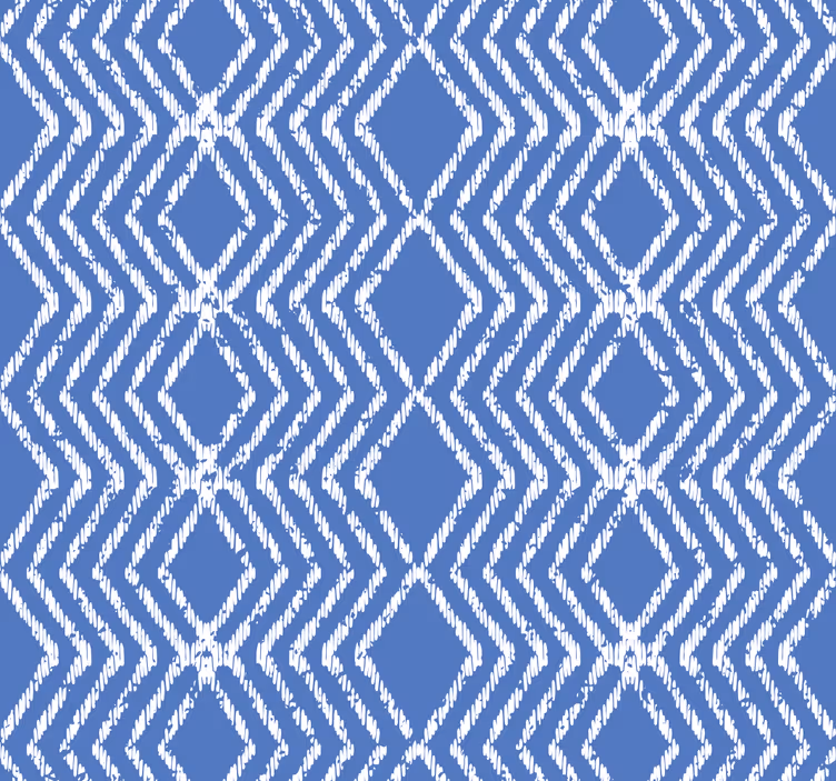 Tapet albastru cu model zig zag - TenStickers