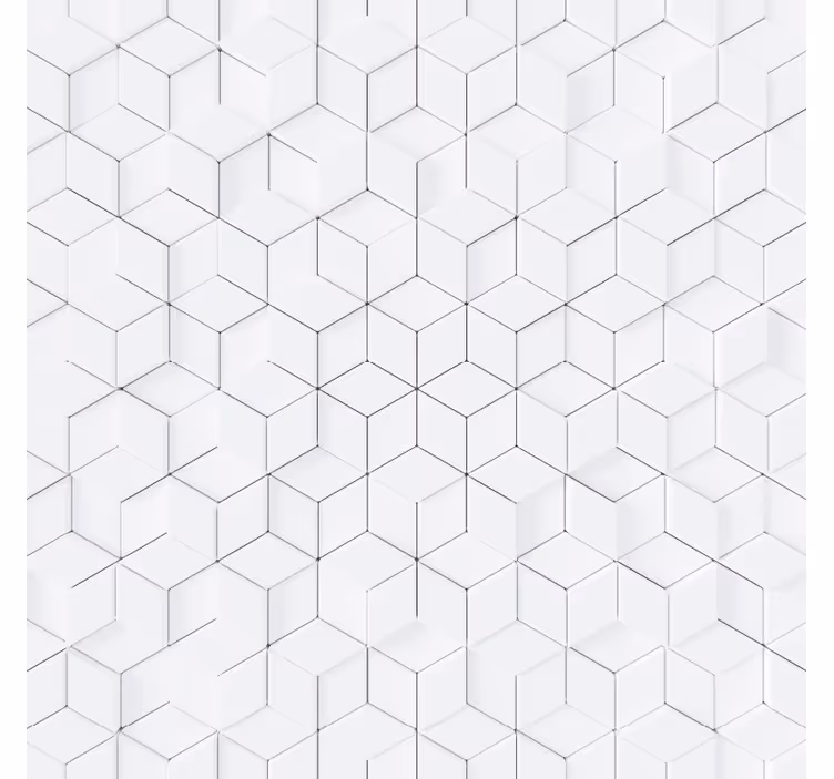 Tapet alb cu suprafață geometrică - TenStickers