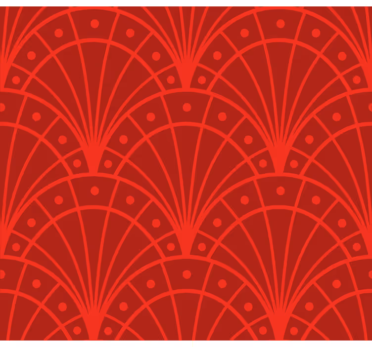 Tapet roșu art deco elegant - TenStickers