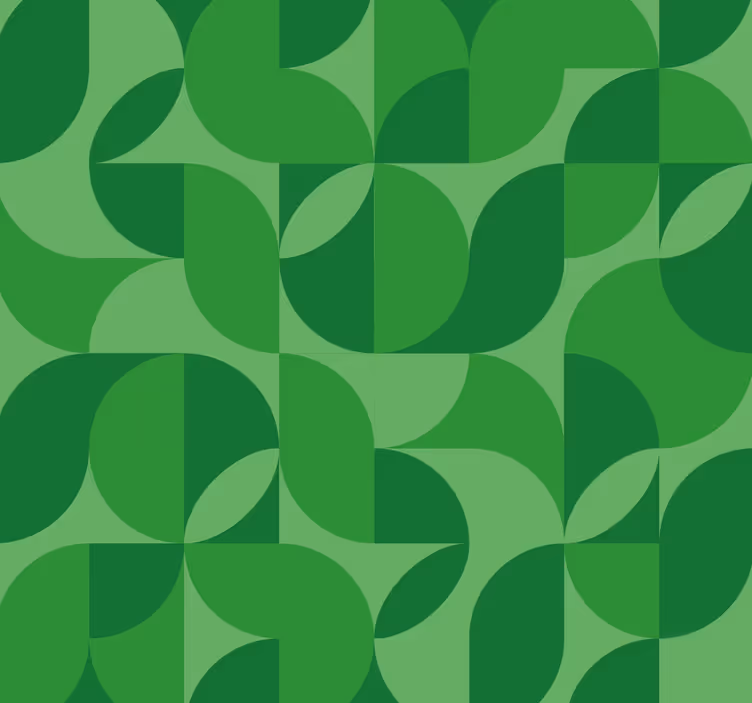 Tapet verde geometric retro - TenStickers