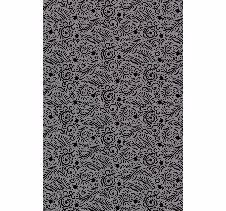 Tapet gri cu modele ornate în spirală - TenStickers