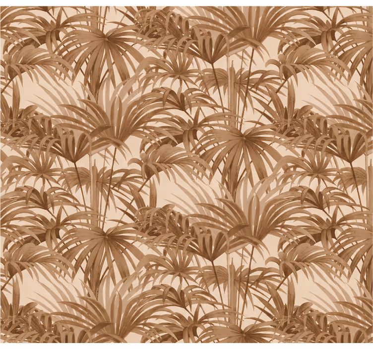 Tapet peisaj model complet cu frunze tropicale - TenStickers