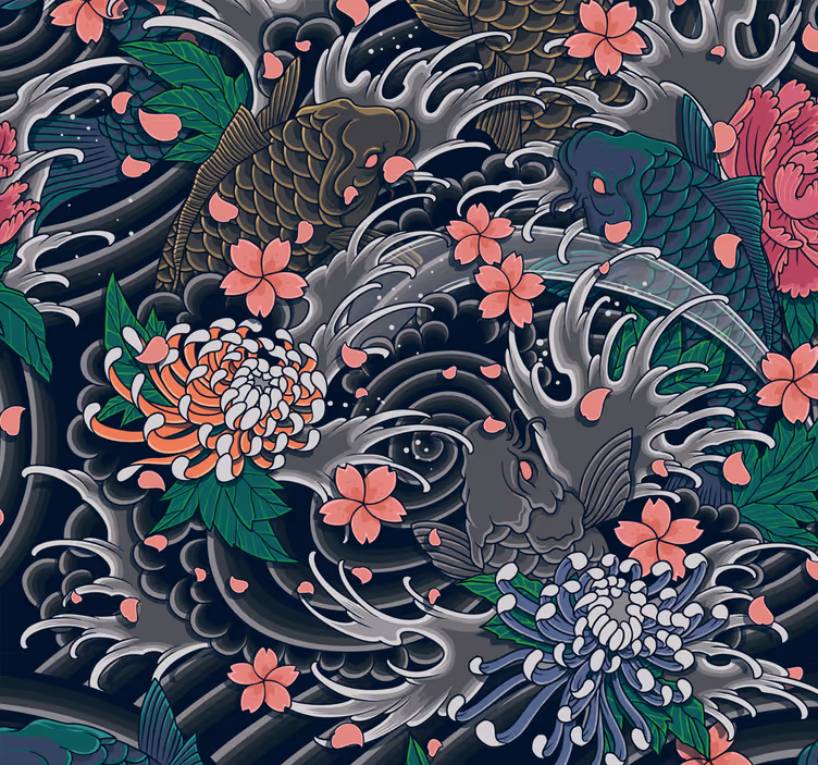 Tapet vintage stil oriental - TenStickers