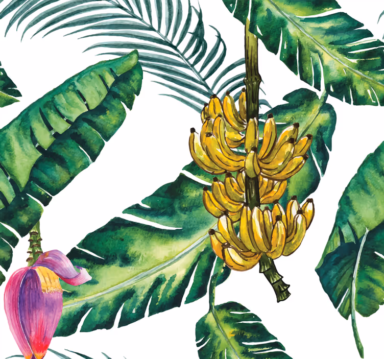 Jungle tapet frunze de banane - TenStickers