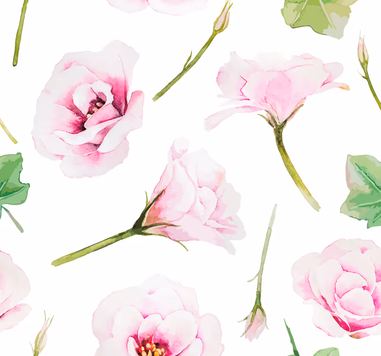 Tapet de natură flori roz roz - TenStickers