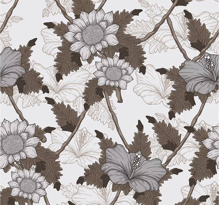 Tapet de flori albe natura - TenStickers