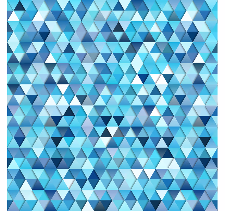 Tapet geometric abstract albastru triunghi - TenStickers