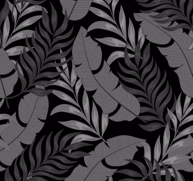 Tapet jungle cu fundal negru - TenStickers