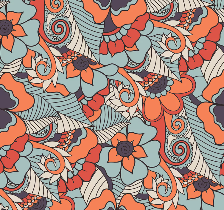 Tapet floral model vibrant - TenStickers