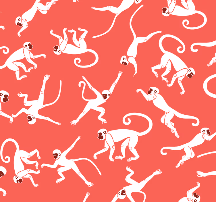 Jungla cu tapet de animale maimuțe - TenStickers