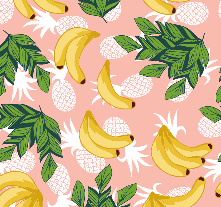 Ananas și banane tapet de bucătărie - TenStickers