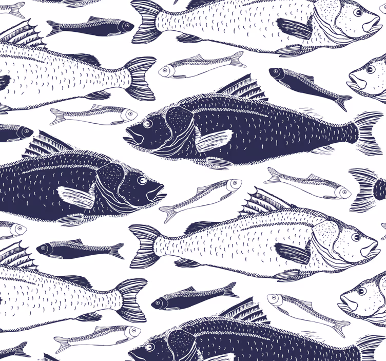 Tapet de animale sub pești de mare - TenStickers