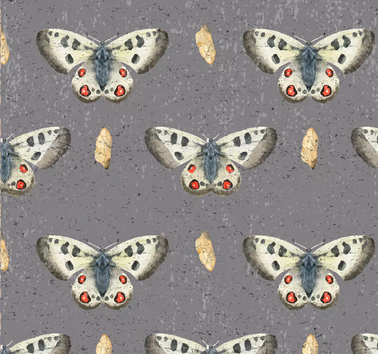 Fluturi și tapet texturat din beton - TenStickers