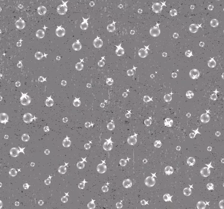 Perle pe tapet gri de beton - TenStickers