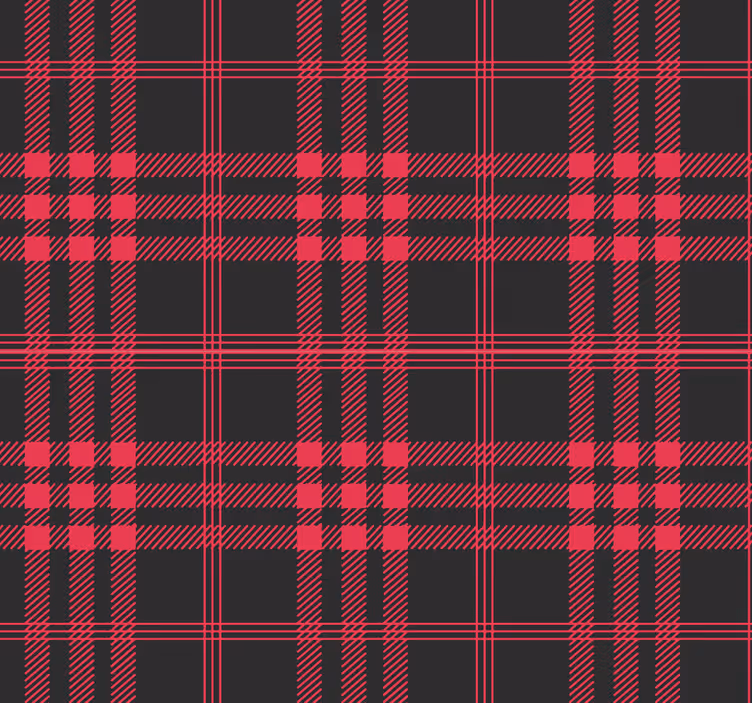 Tapet de crăciun cu model de tartan de crăciun - TenStickers