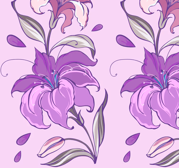 Rezumat de fundal flux de liliac - TenStickers