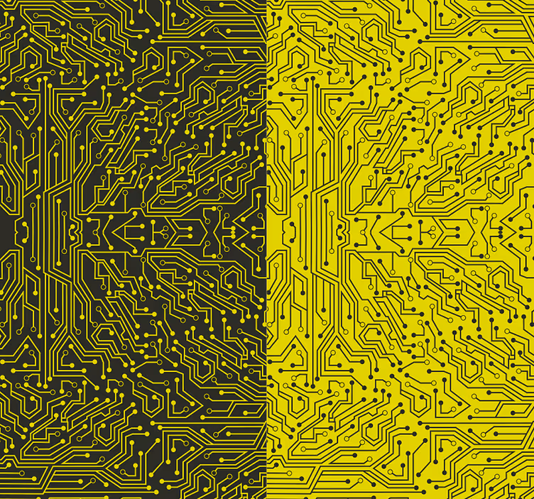 Linii abstracte de metrou tapet - TenStickers