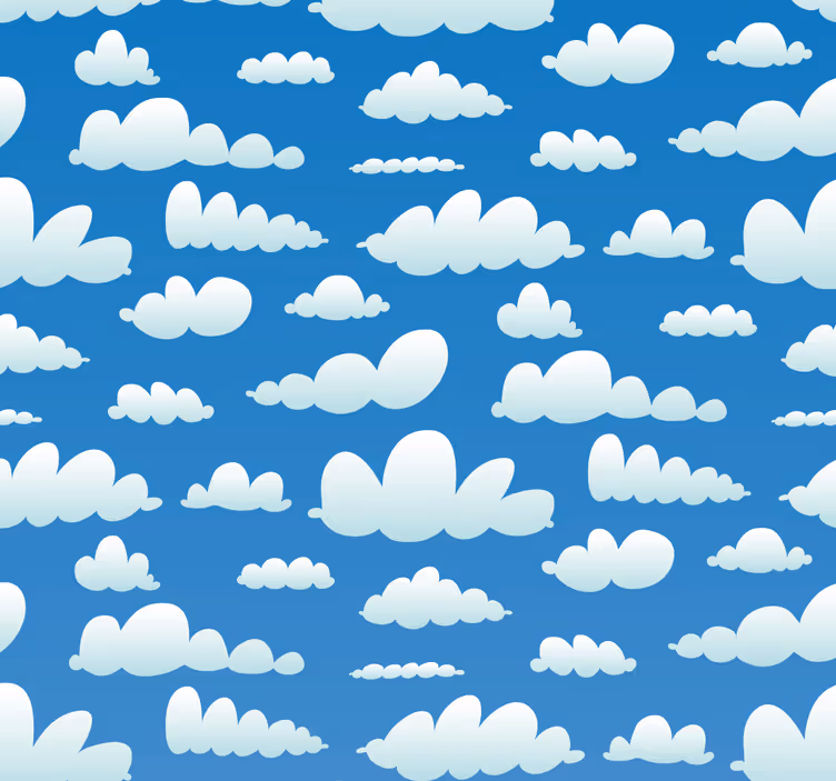 Cer cu nori tapet de sufragerie - TenStickers