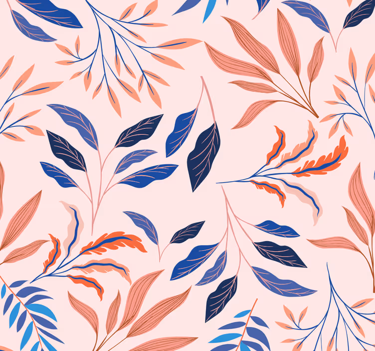 Tapet de frunze model de frunze botanice - TenStickers