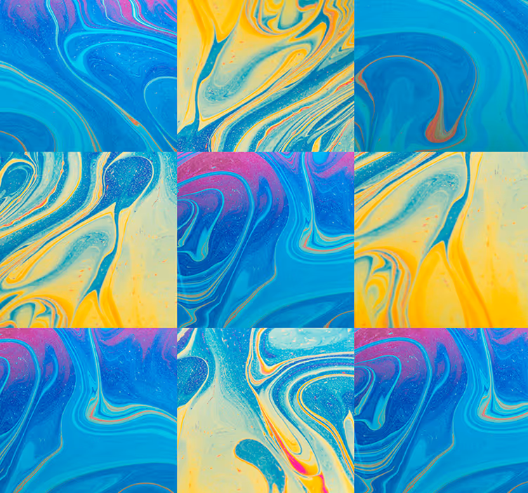 Lume în tapet abstract de cerneală - TenStickers