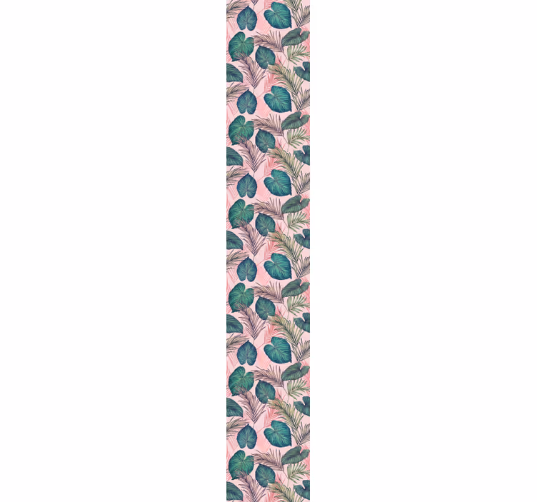 Tapet roz jungla frunze tropicale - TenStickers
