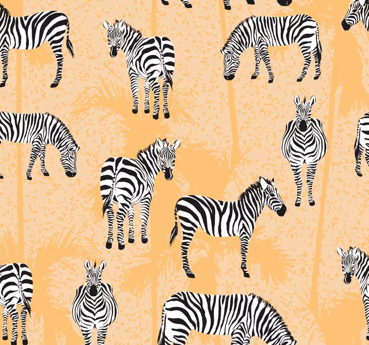 Tapet cu zebră motiv zebra - TenStickers