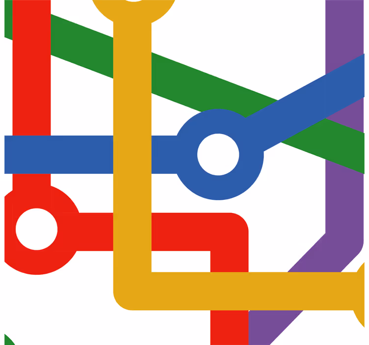 Metrou harta tapet abstract - TenStickers