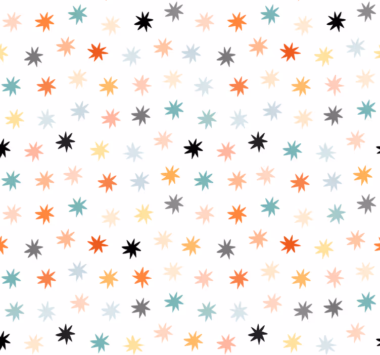Tapet cu model de stea încoronat - TenStickers