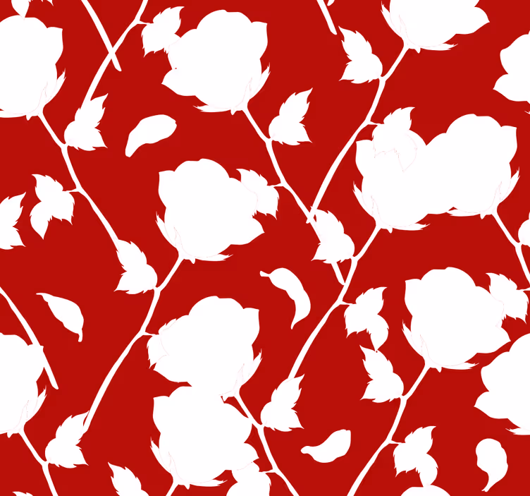 Tapet flori silueta florală - TenStickers