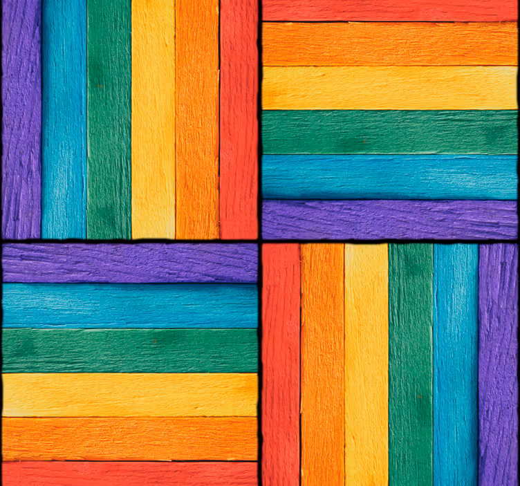 Tapet abstract din lemn vintage - TenStickers