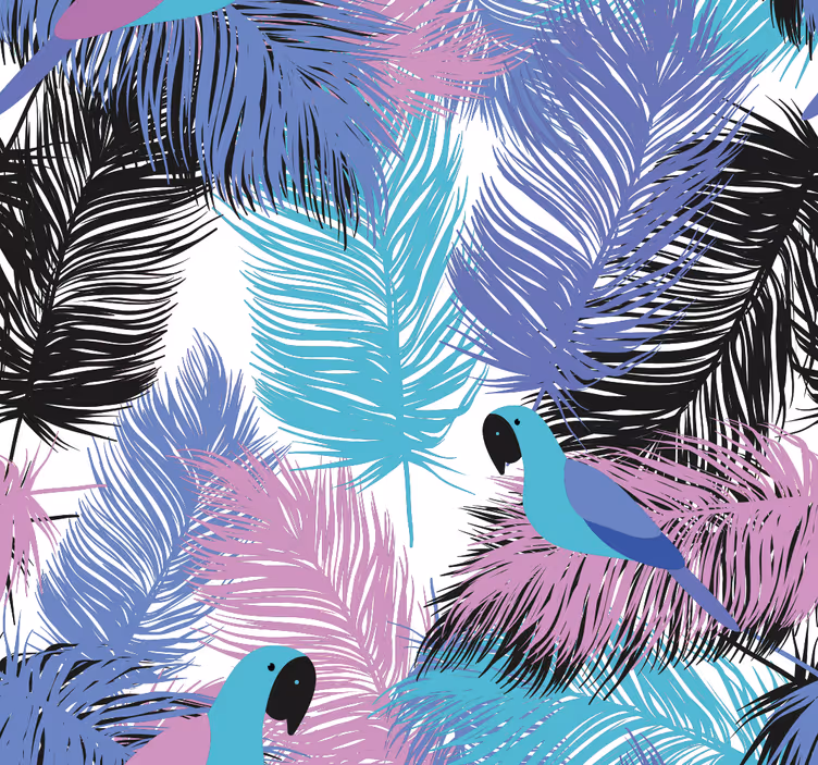 Tapet papagali refugiu pentru papagali tropicali - TenStickers