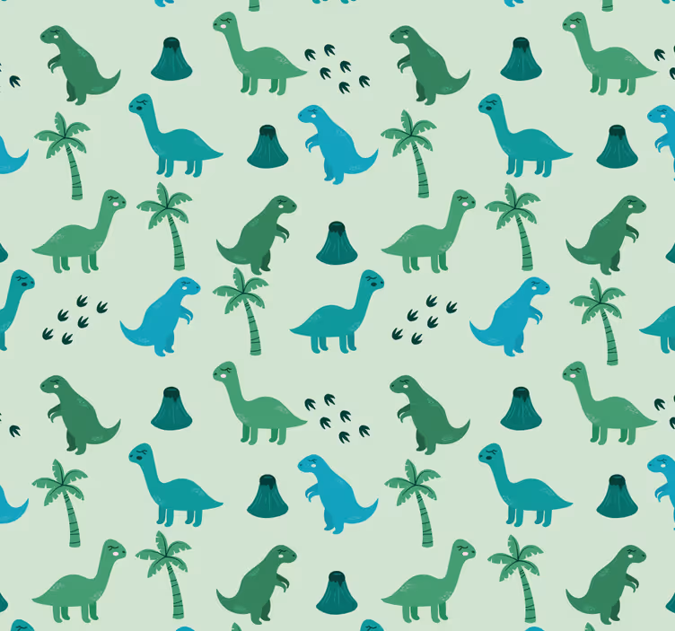 Tapet dinozauri cu motive de dinozauri - TenStickers