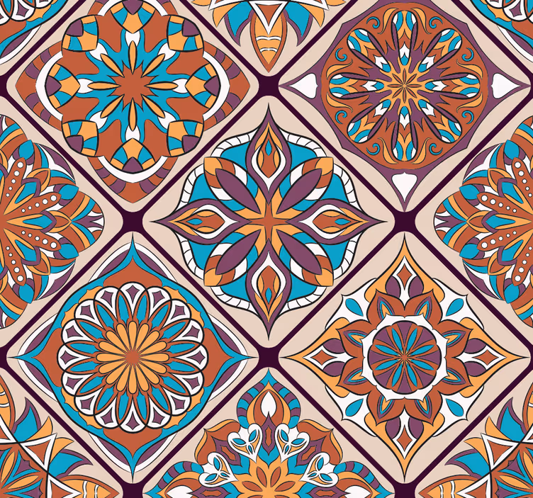 Magie de culori tapet ornamental - TenStickers
