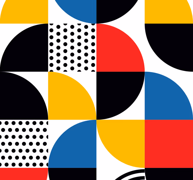 Tapet pătrat forme geometrice abstracte - TenStickers