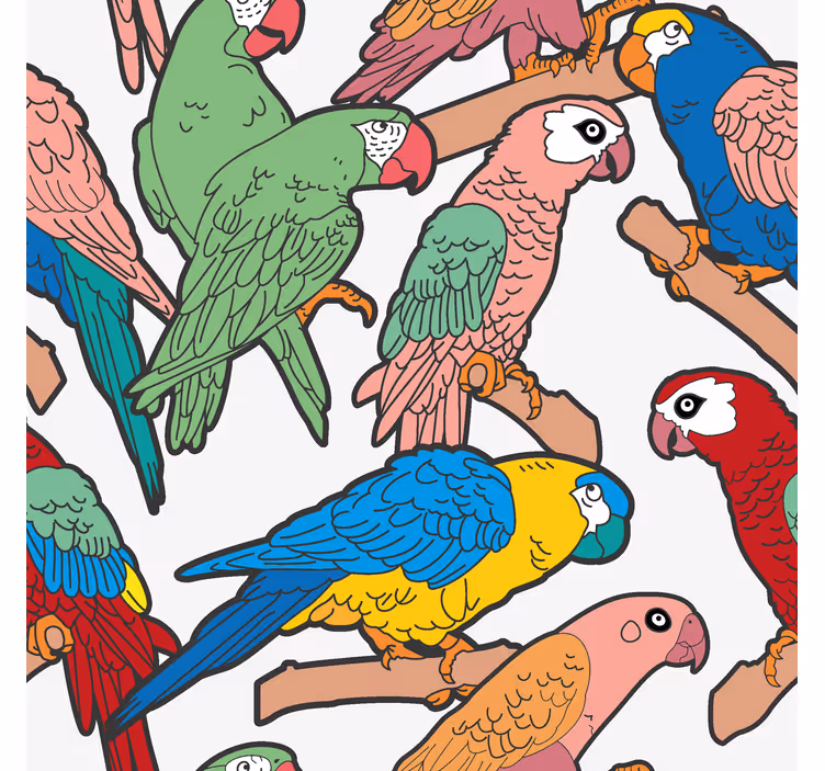 Tapet papagali ansamblu papagal - TenStickers